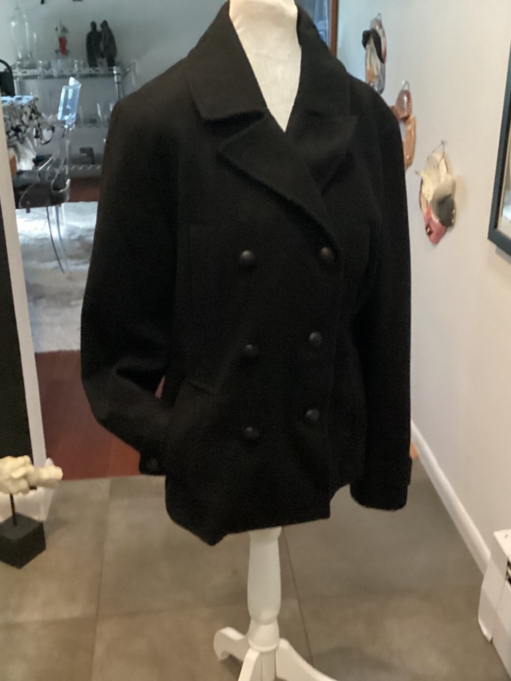 LEVI’ s. LADIES PEA COAT BLACK XL.